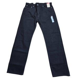 Levi's Black Men's Regular Straight Leg Jeans - Size - 40x34